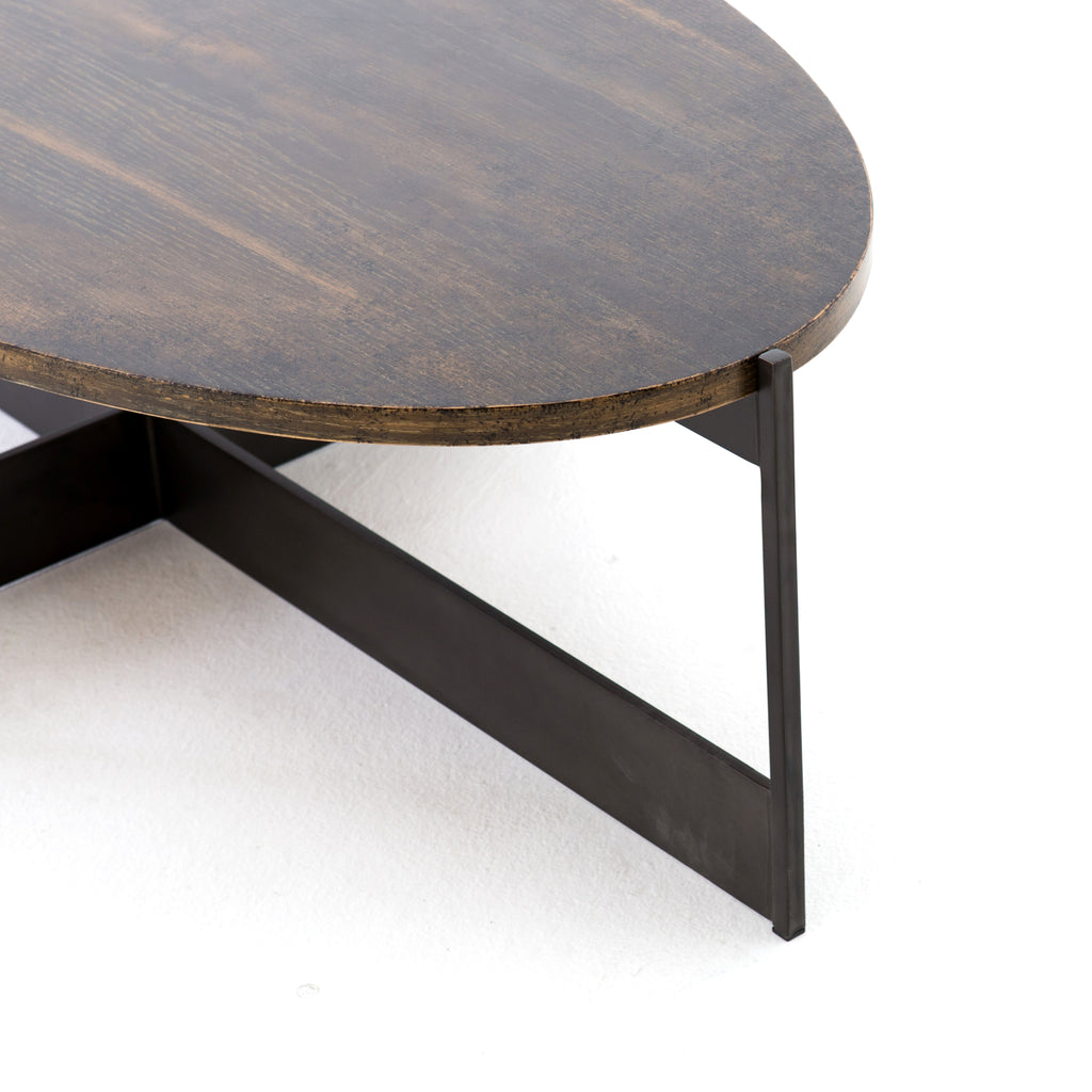 Offsetting Oval Coffee Table