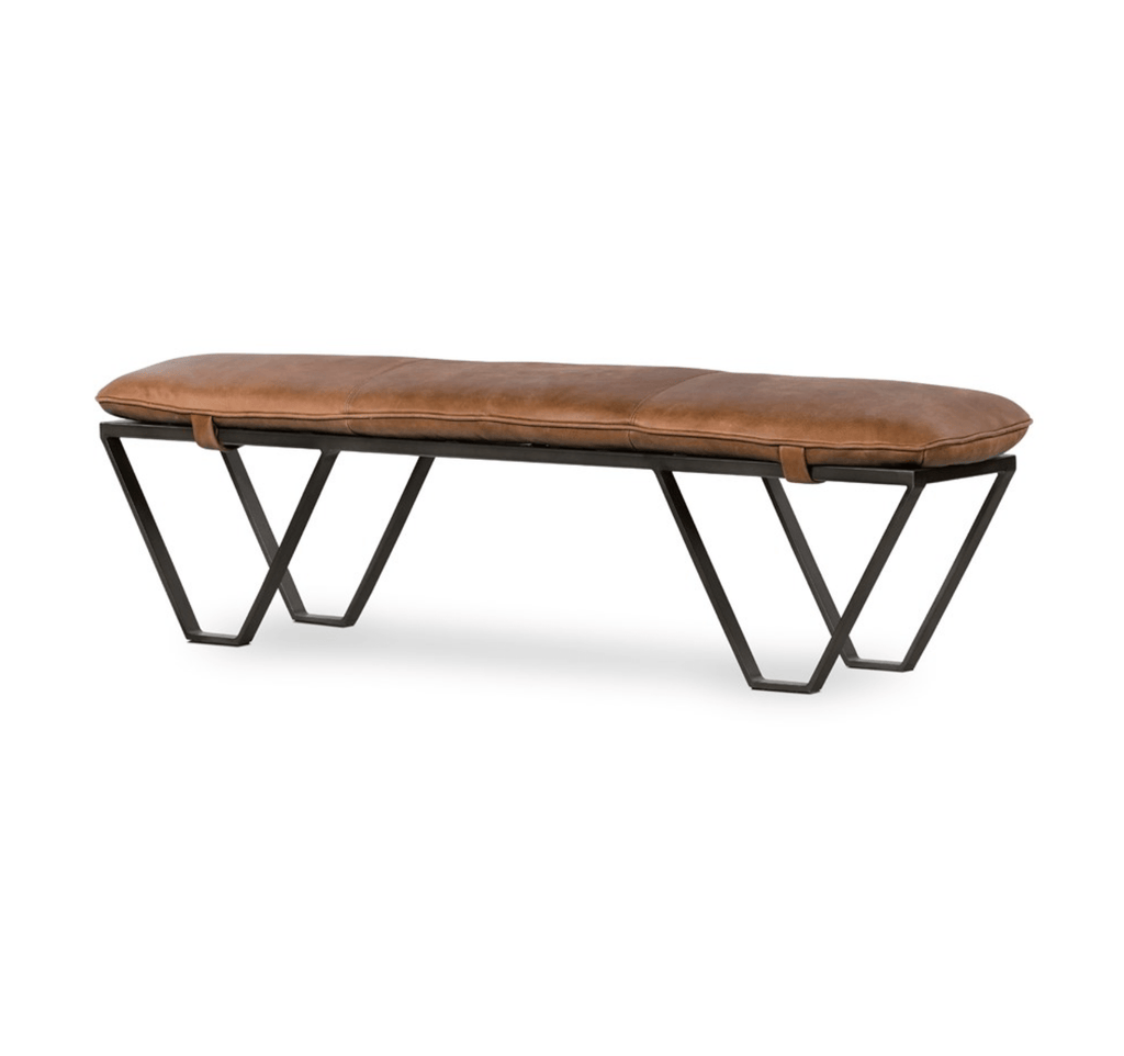 Palermo Cognac Bench - Sage InteriorsFour Handsbench