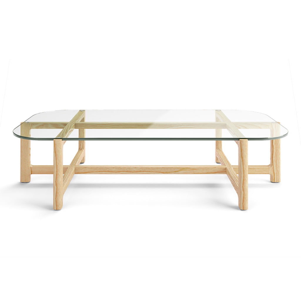 Quarry Rectangular Coffee Table with Natural Ash Base