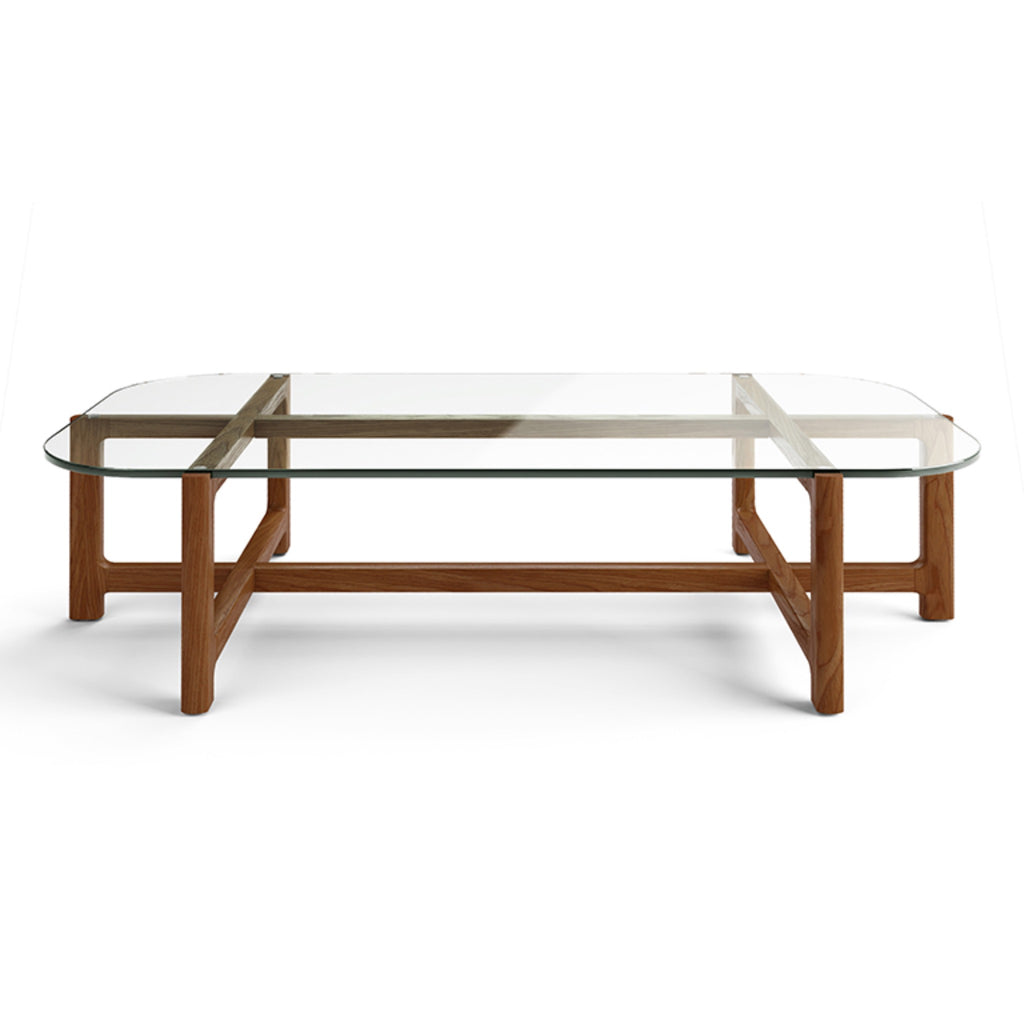 Quarry Rectangular Coffee Table with Walnut Base