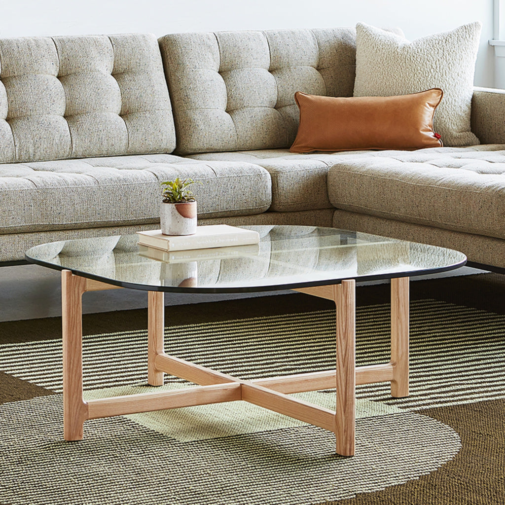 Quarry Square Coffee Table with Natural Ash Base