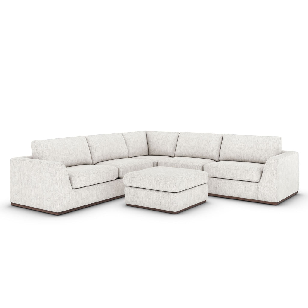 Queen Anne 3 Piece Sectional with Ottoman