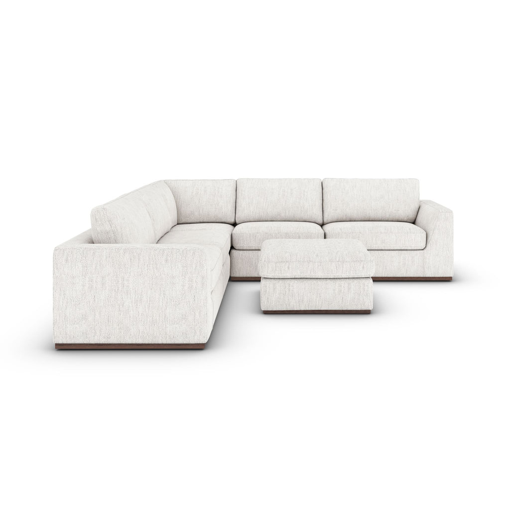 Queen Anne 3 Piece Sectional with Ottoman