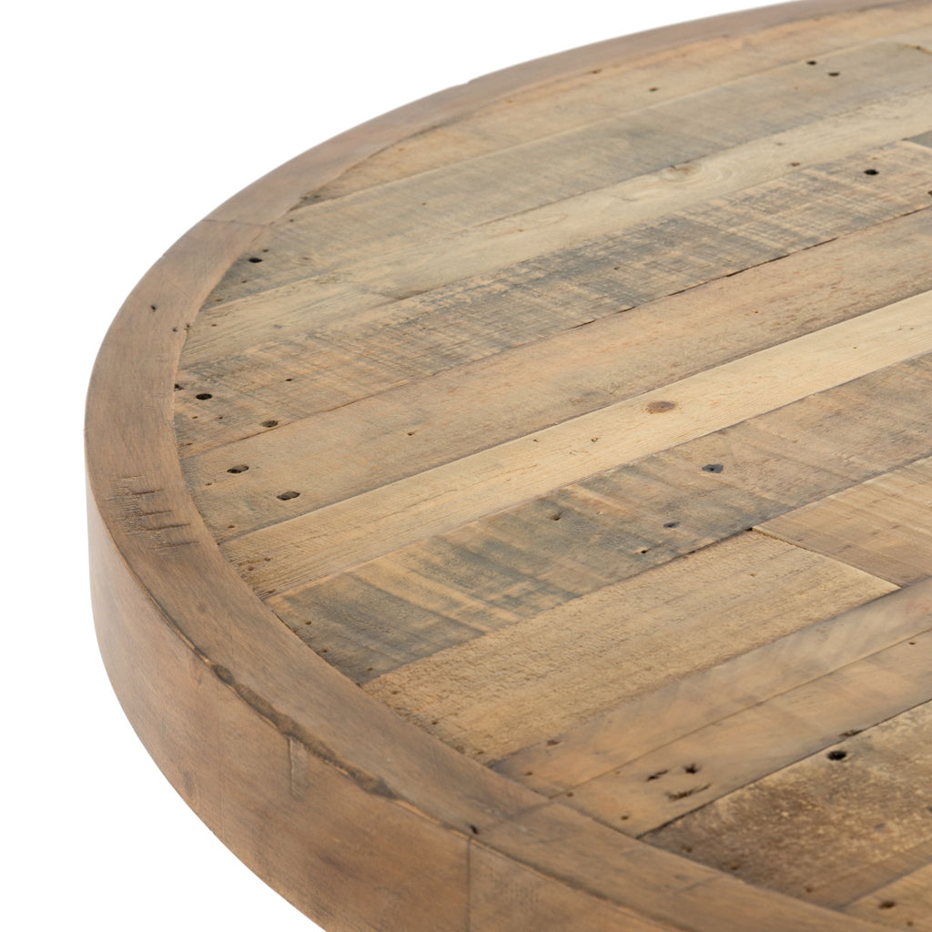 Reclaimed Wooden Forged Round Dining Table