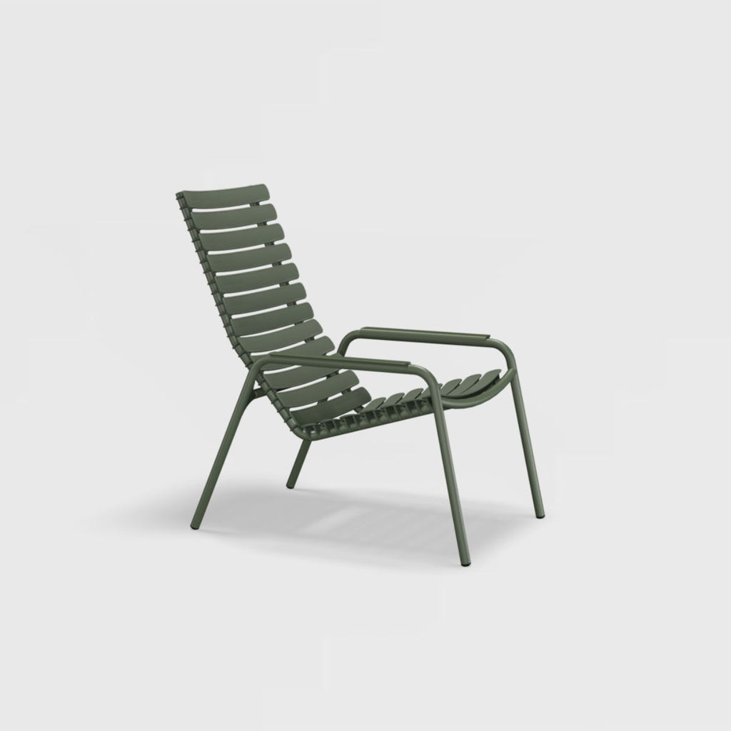 ReCLIPS Lounge Chair in Mono Color with Aluminum Armrests