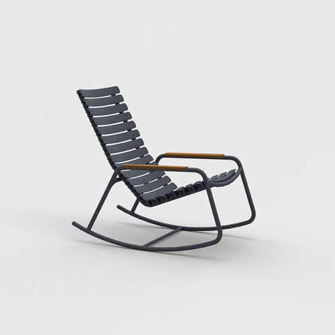 ReCLIPS Rocking Chair in Mono Color with Bamboo Armrests