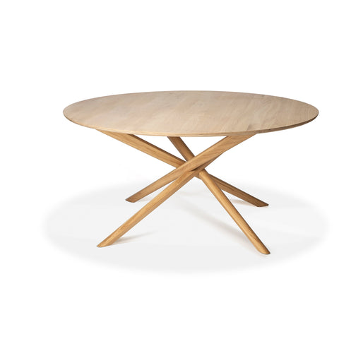 Oak Mikado Round Dining Table Delivered to you Sooner