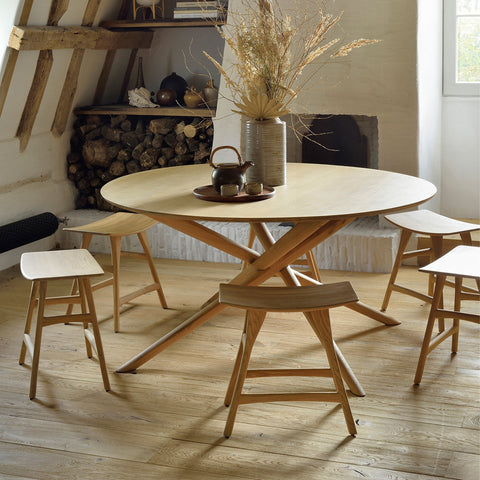 Oak Mikado Round Dining Table Delivered to you Sooner