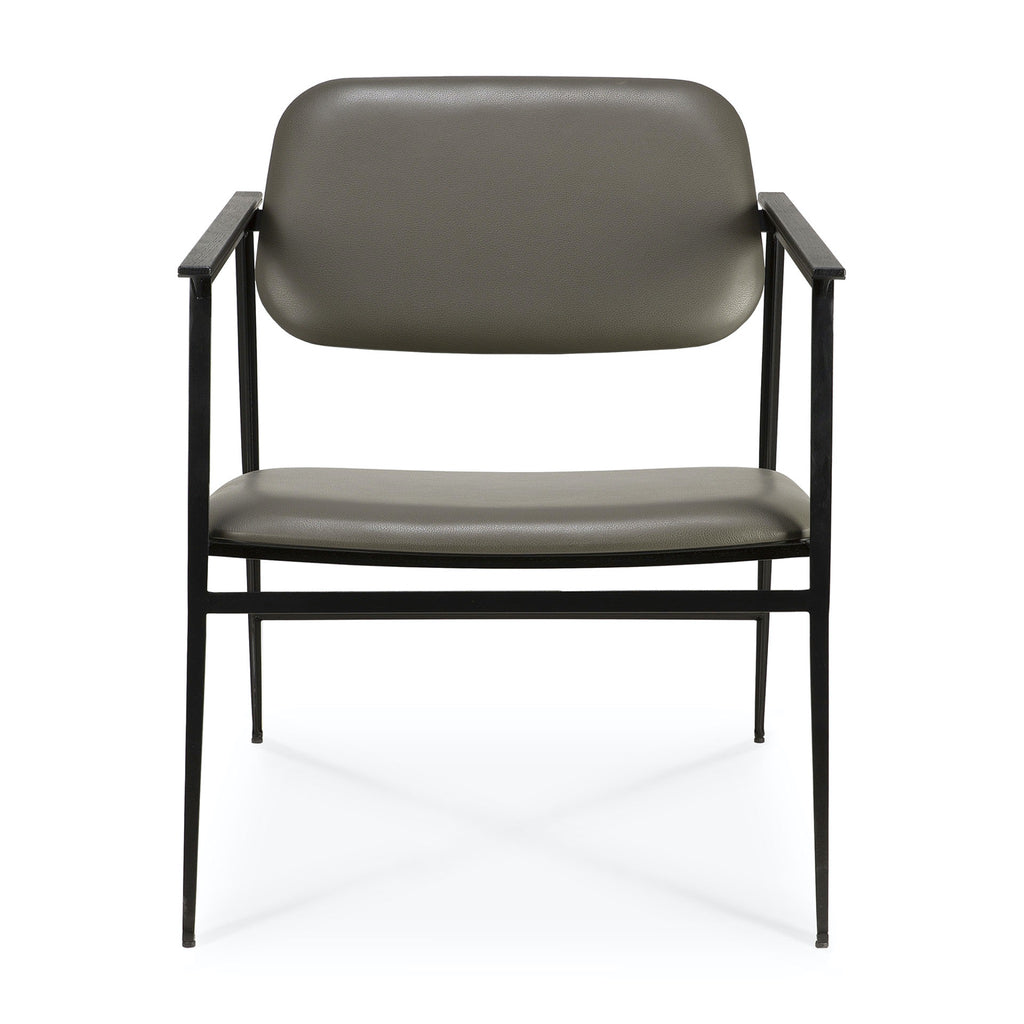 DC Lounge Chair - Olive Green Leather