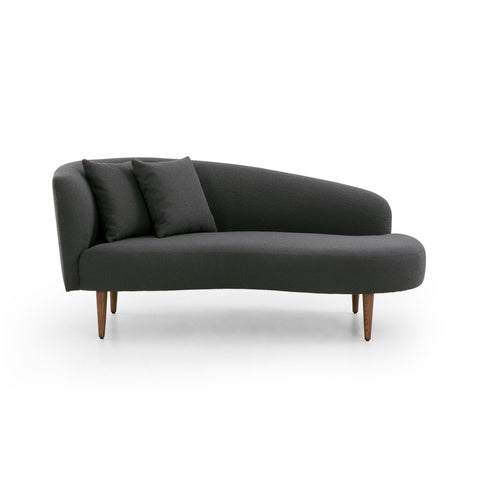 Curvy Chaise, Fiqa Boucle Charcoal