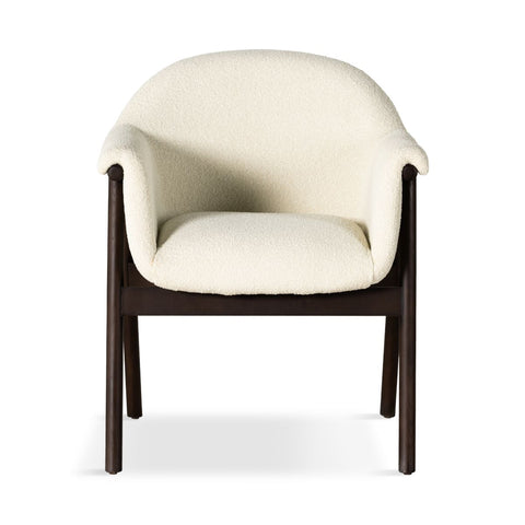 Fleur Dining Armchair, Fiqa Boucle Cream