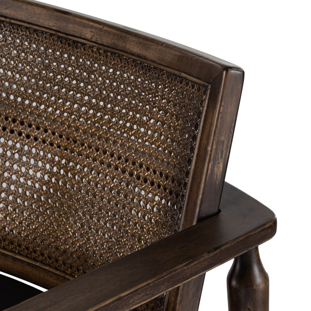 Heritage Cane Accent Chair, Leather