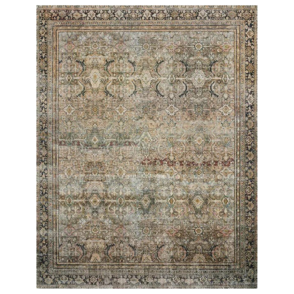 Layla Rug, Olive Charcoal