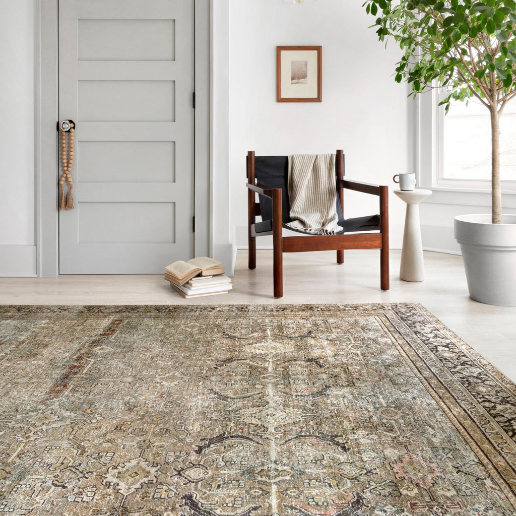 Layla Rug, Olive Charcoal