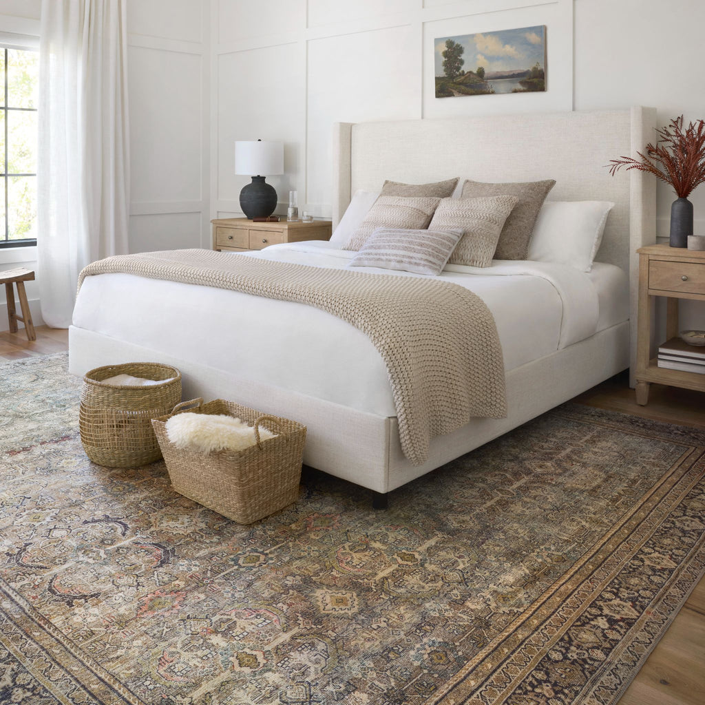 Layla Rug, Olive Charcoal