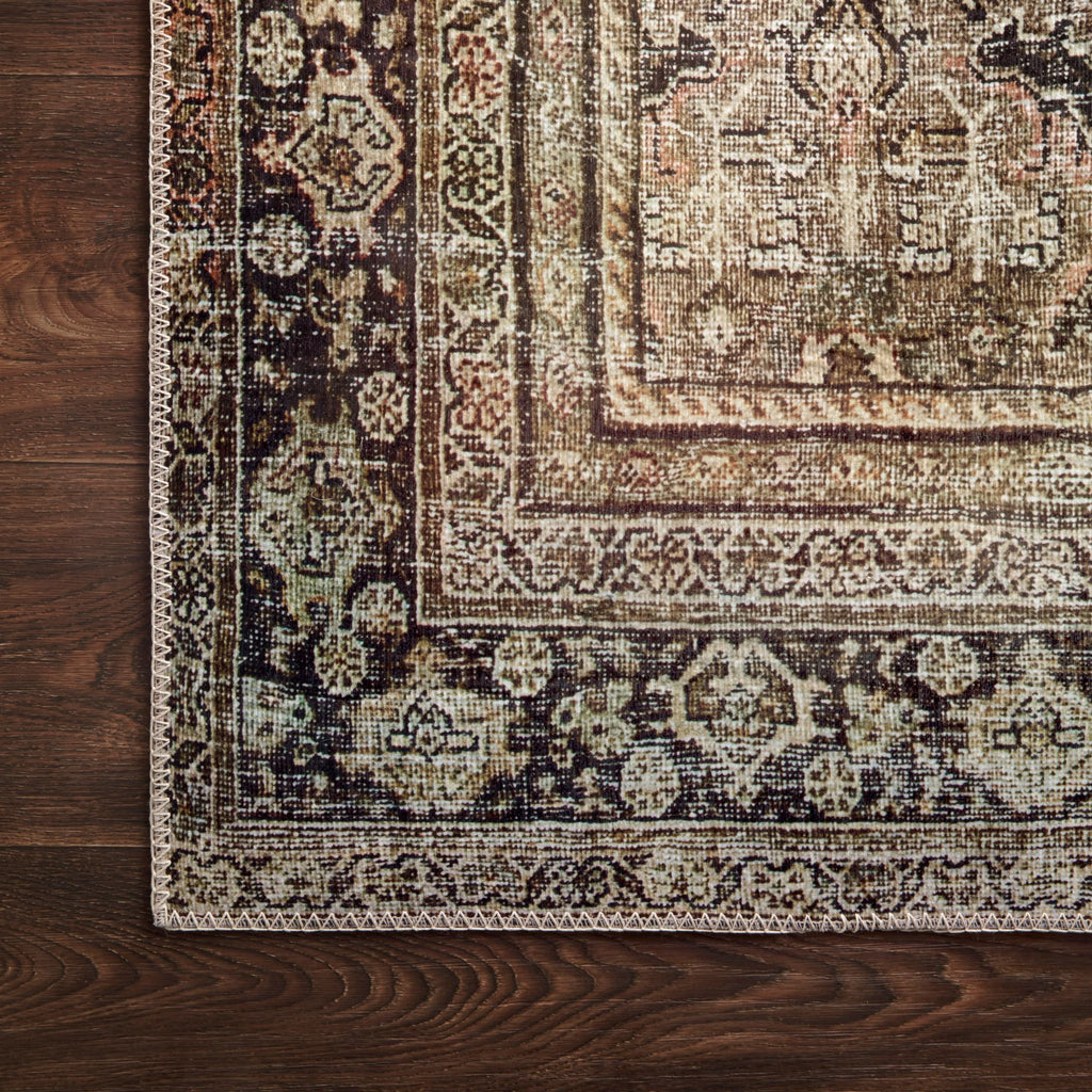 Layla Rug, Olive Charcoal