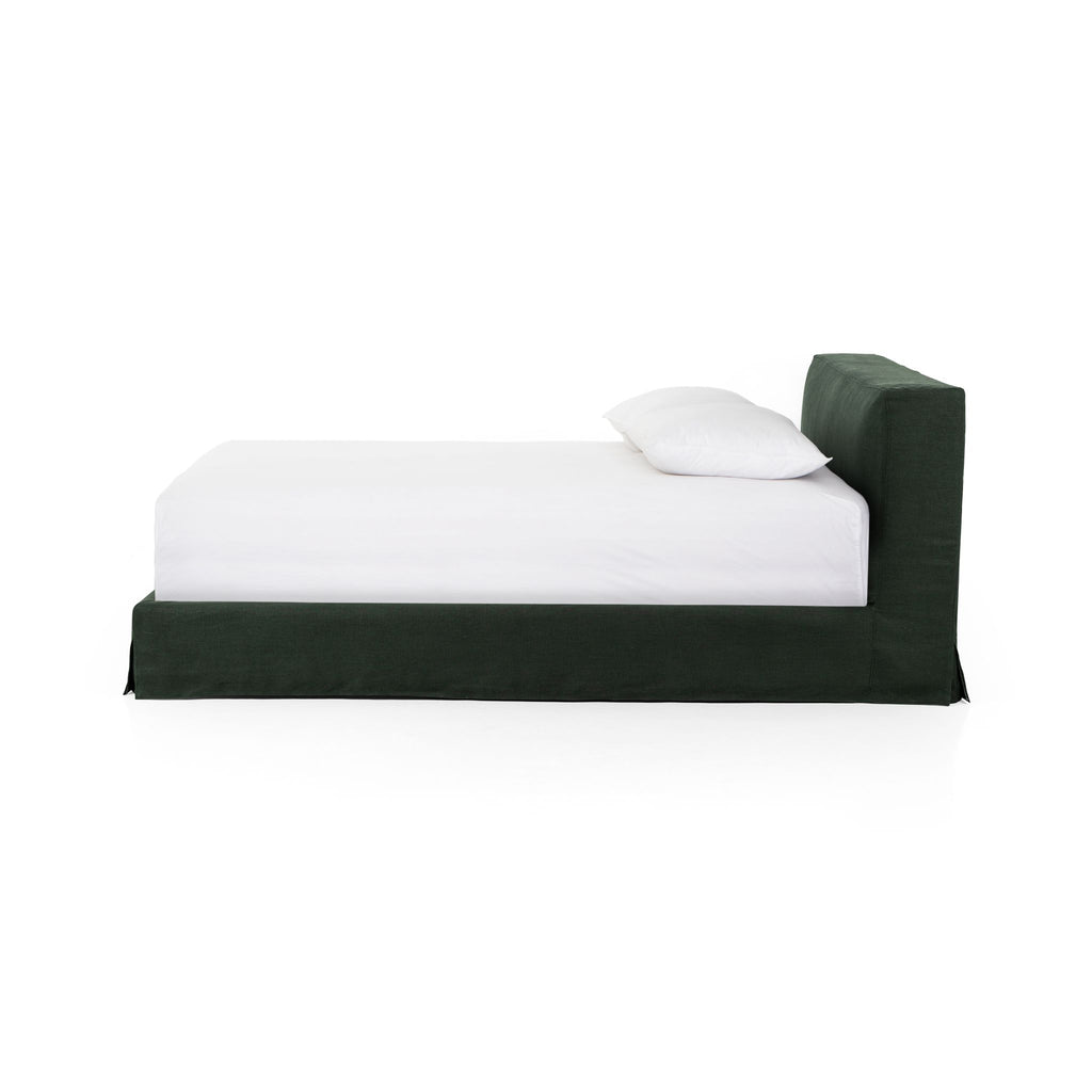 Belgian Linen™ Low Slipcover Bed, Brussels Pine