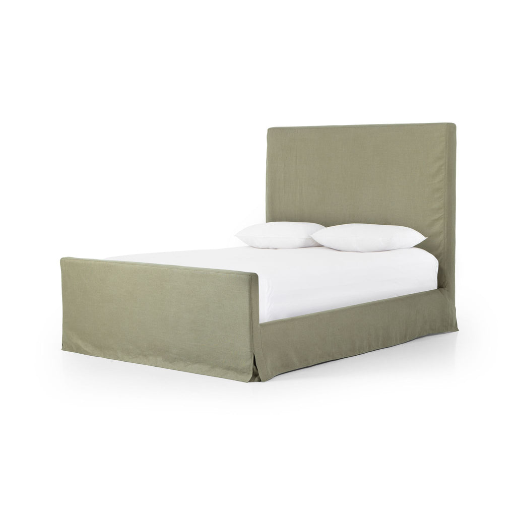 Belgian Linen™ Slipcover Bed, Brussels Khaki