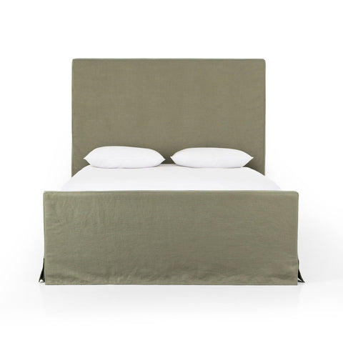 Belgian Linen™ Slipcover Bed, Brussels Khaki
