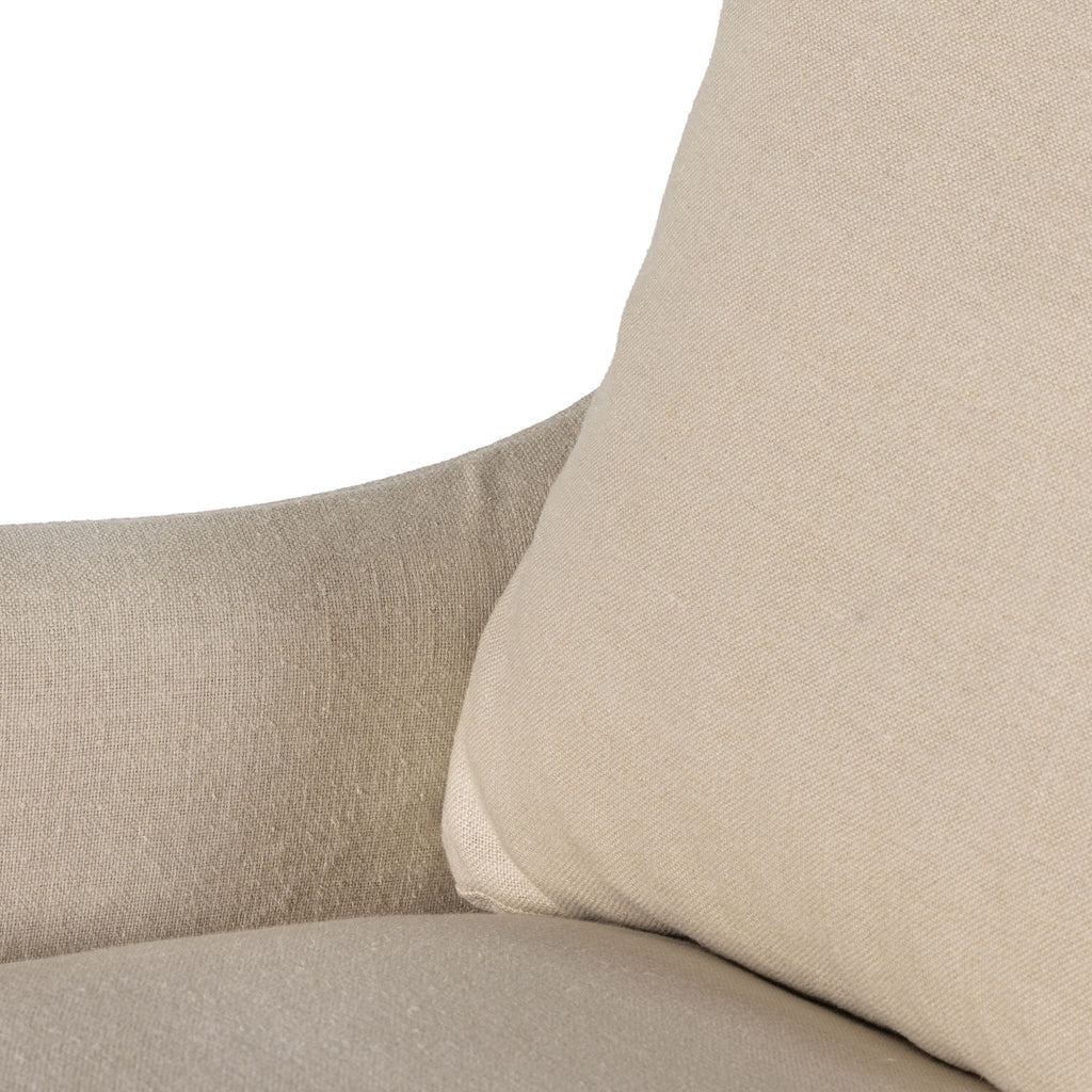 Belgian Linen™ Slipcover Swivel Chair, Brussels Natural