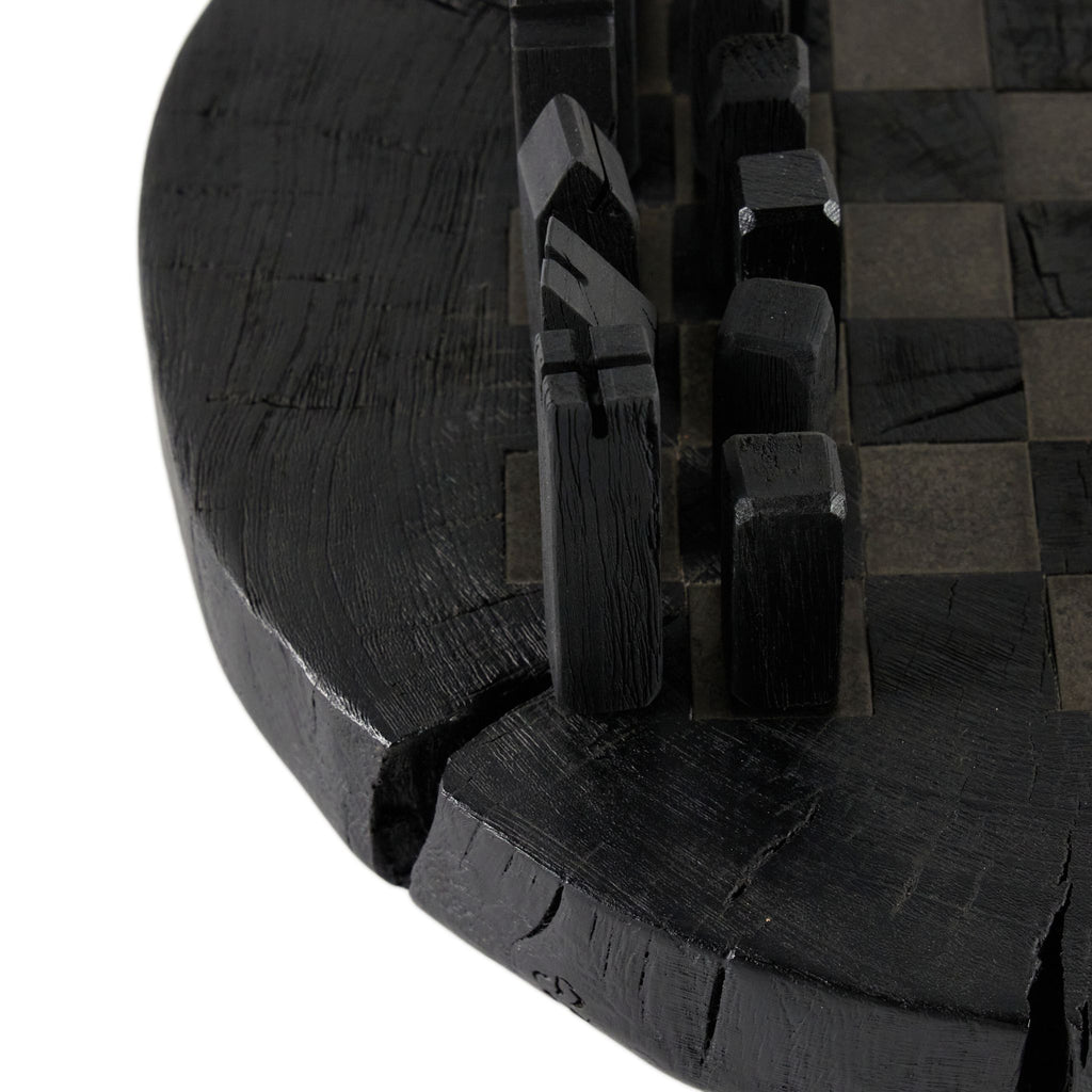 Modern Chess Set, Carbonized Black