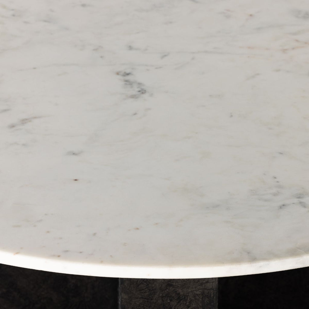 Onyx Coffee Table, Polished White Marble