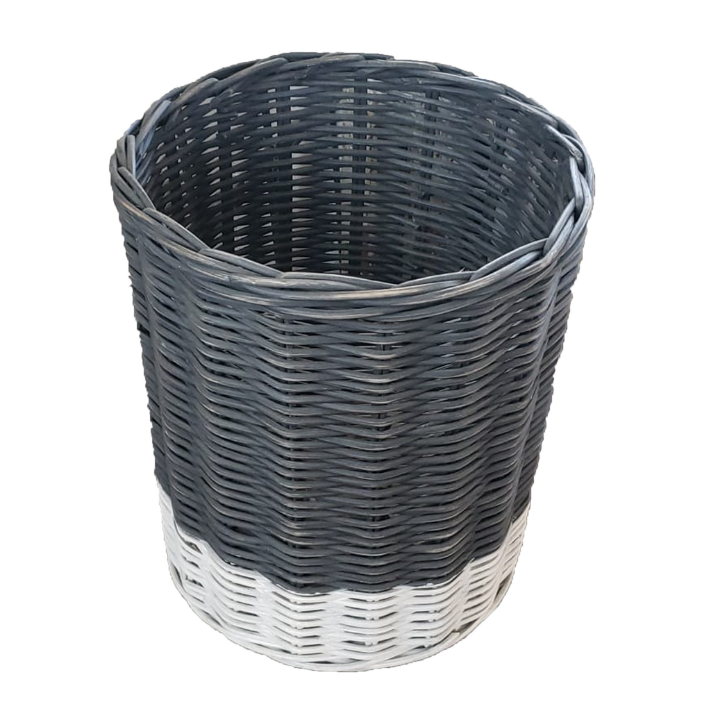 Basket Canister, Navy Blue Woven