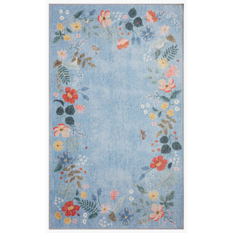 Rifle Paper Rug, Atelier Strawberry Fields Periwinkle