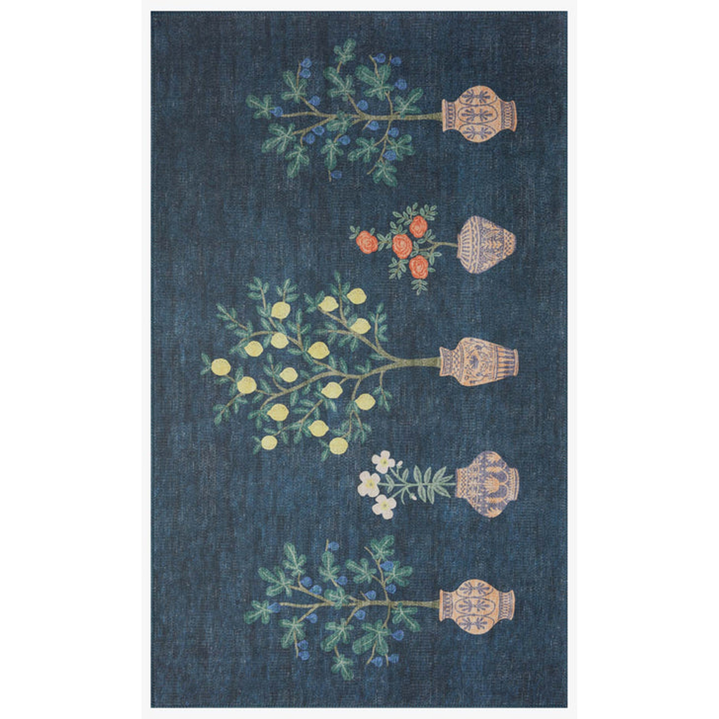 Rifle Paper Rug, Atelier Topiary Indigo
