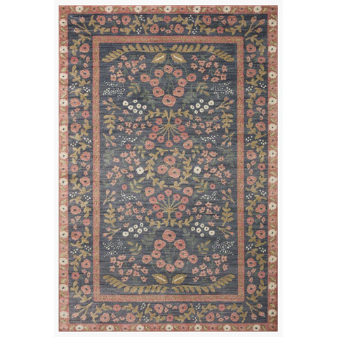 Rifle Paper Rug, Fiore Florence Navy Rust