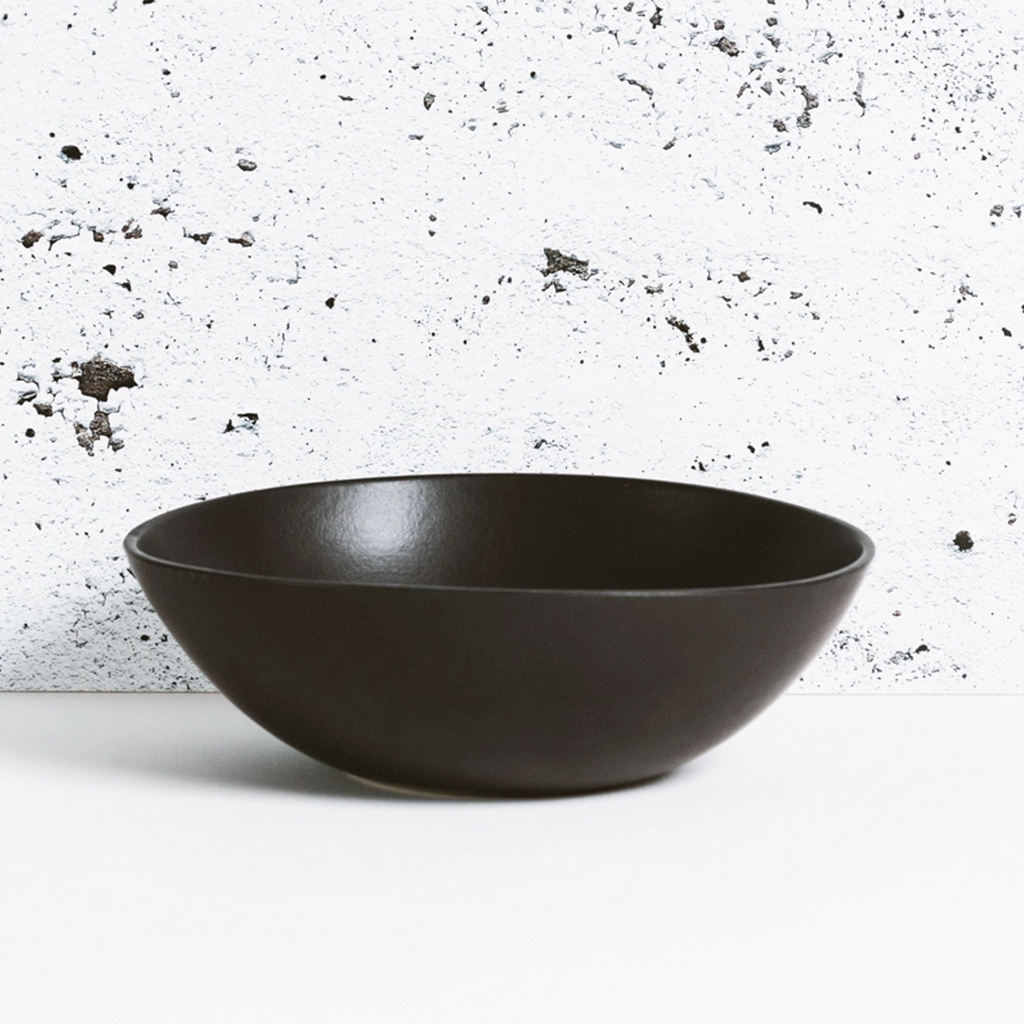 Stoneware Serving Bowl, Dadasi 11.8" Matte Black