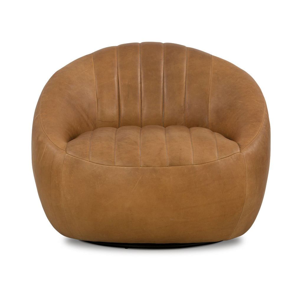 Simone Leather Swivel Chair