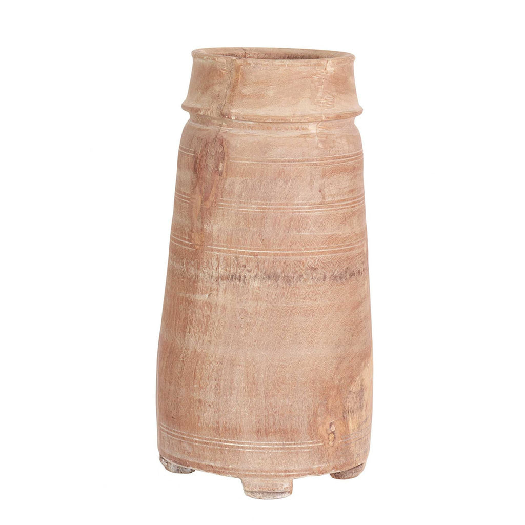 Found Object Wooden Vessel Light-Washed