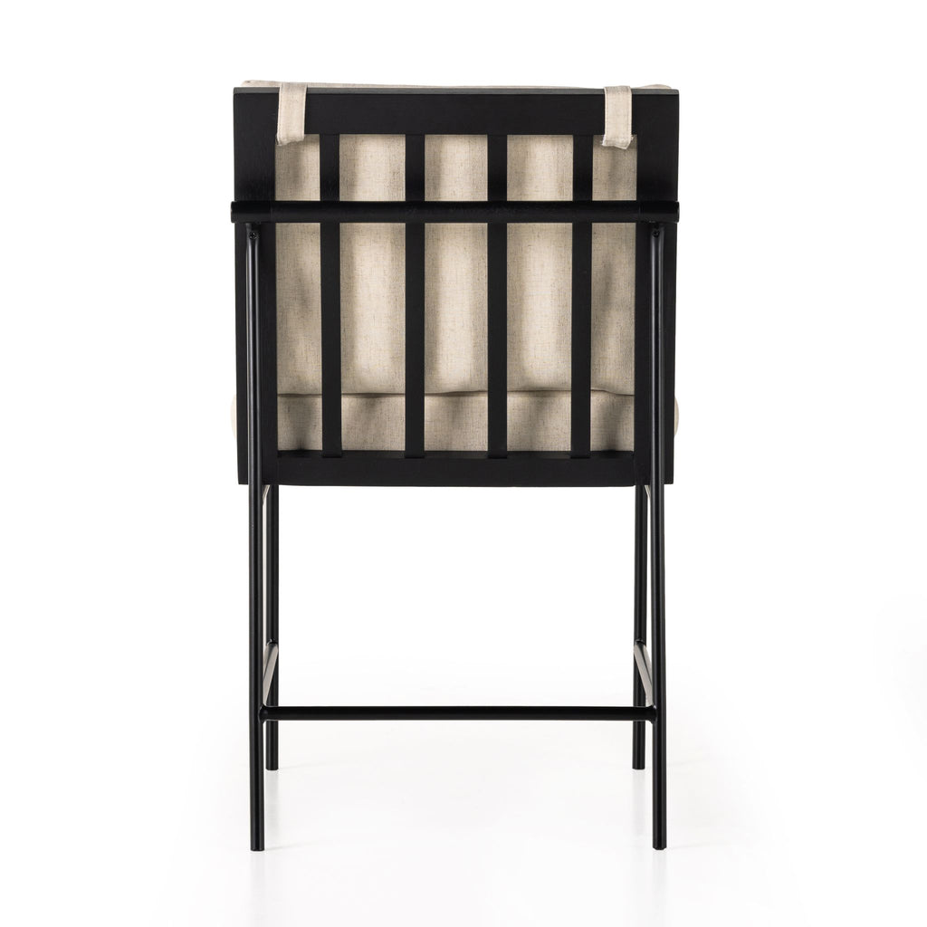 Ladderback Dining Chair, Black Frame