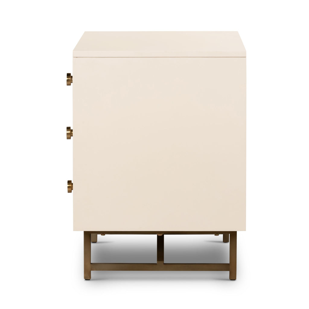Laila Nightstand, White Alabaster