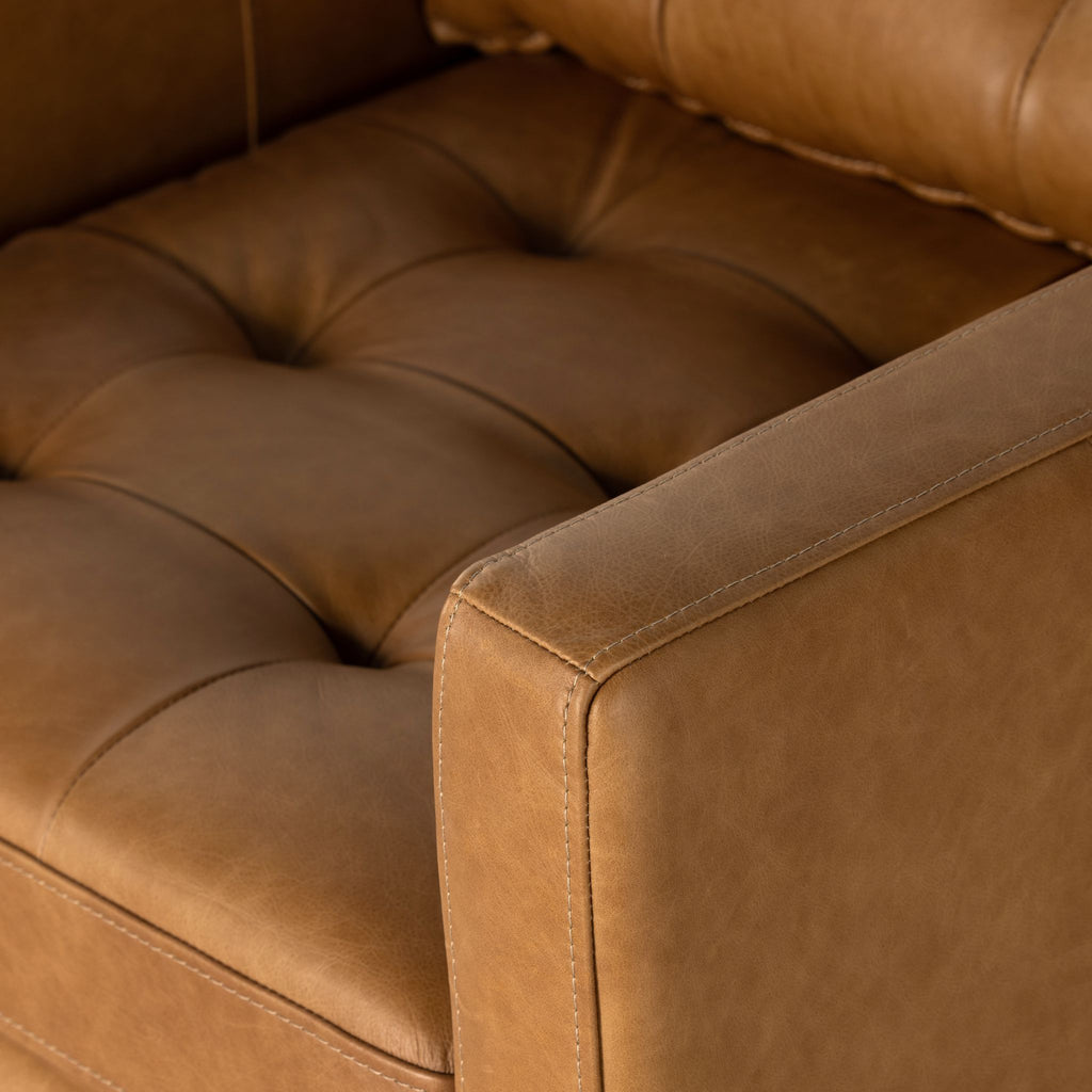 Button Perfection Chair, Butterscotch Leather