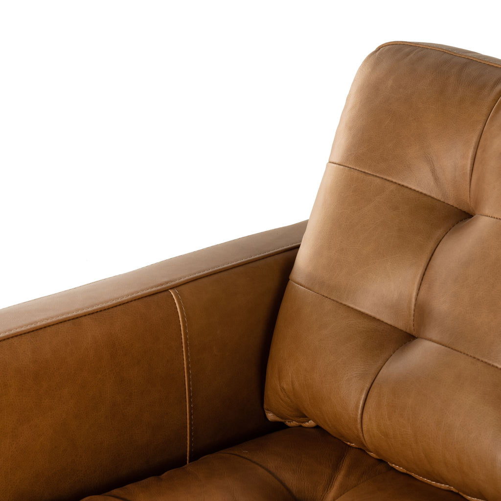 Button Perfection Chair, Butterscotch Leather