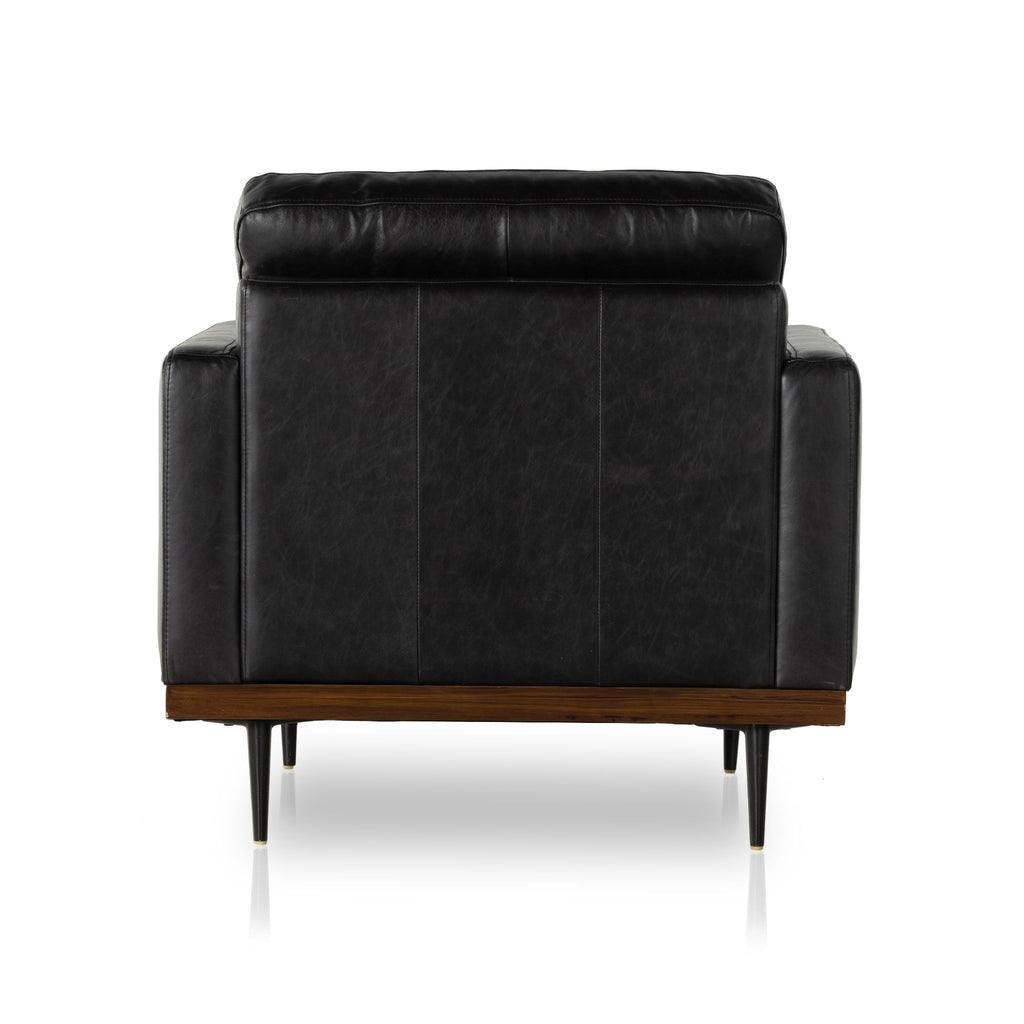Button Perfection Chair, Black Leather