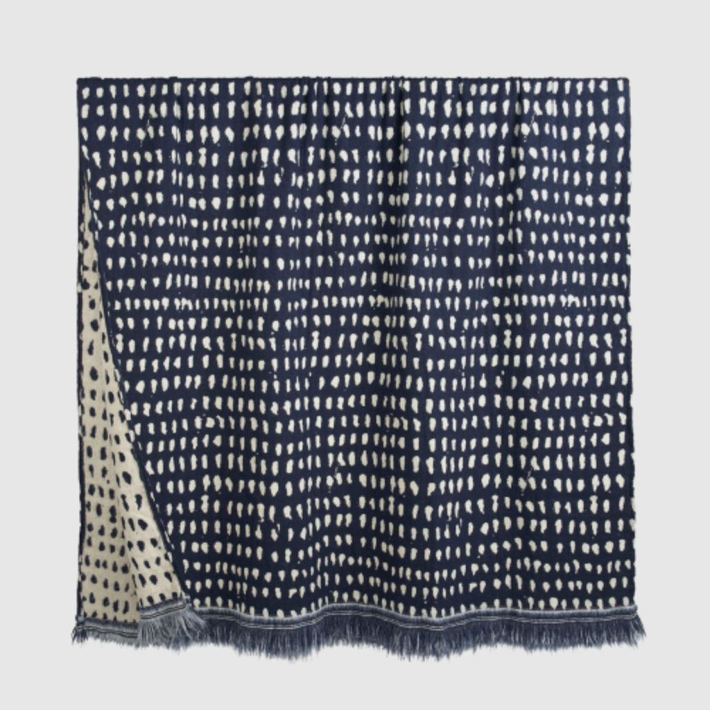 Navy Dots Throw