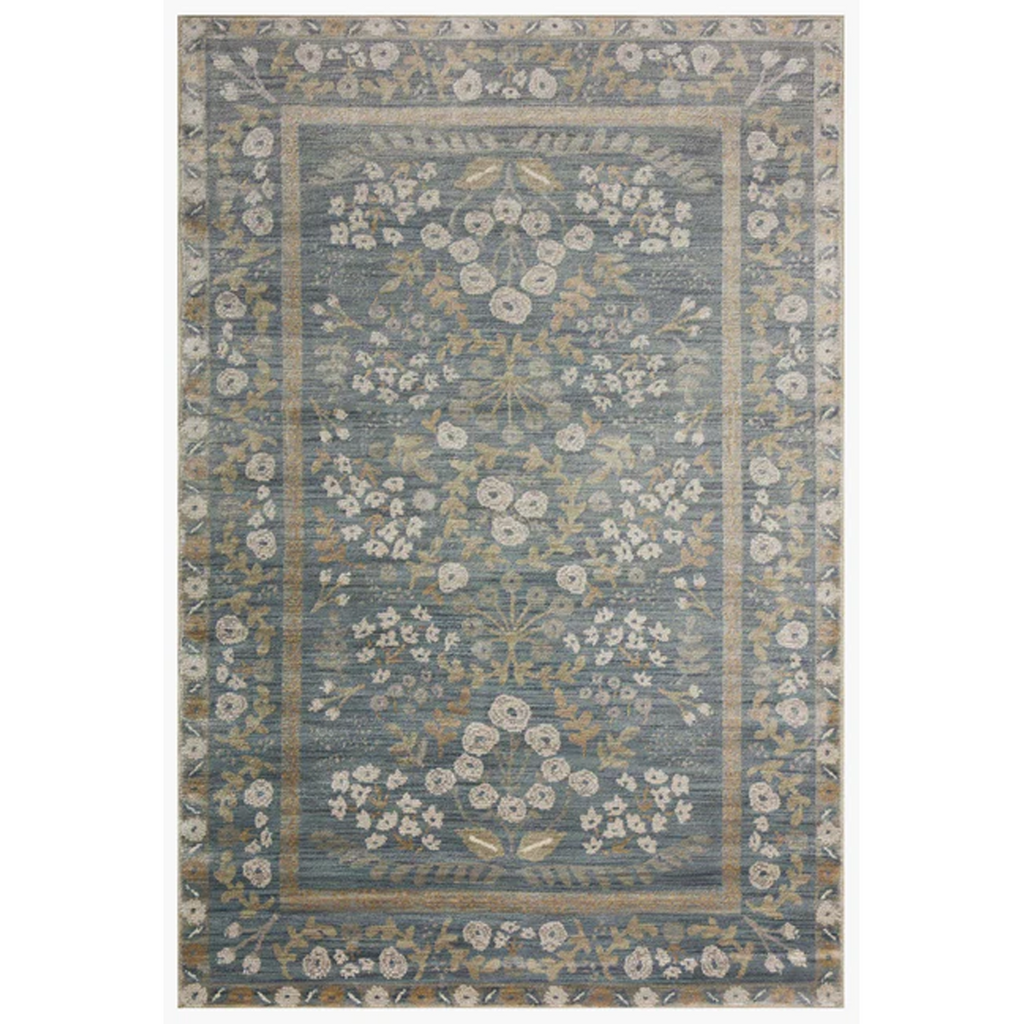 Rifle Paper Rug, Fiore Florence Slate Sage