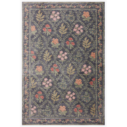 Rifle Paper Rug, Fiore Hawthorne Charcoal