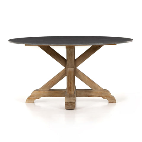 Round Dining Table, New Pine Bluestone