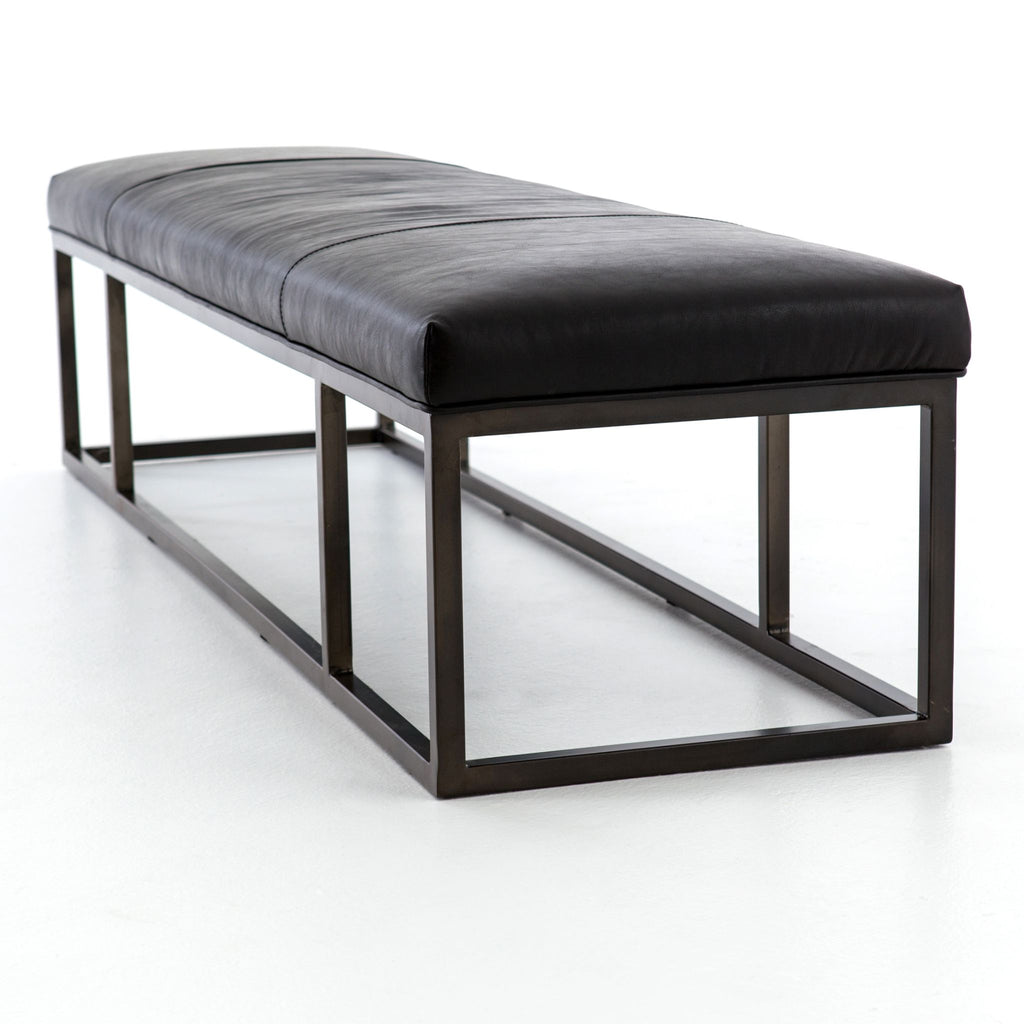 Tailored Bench, Leather Rider Black
