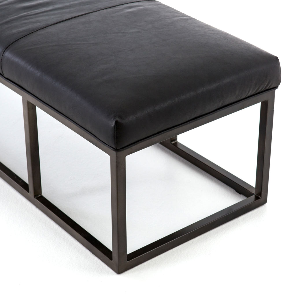 Tailored Bench, Leather Rider Black