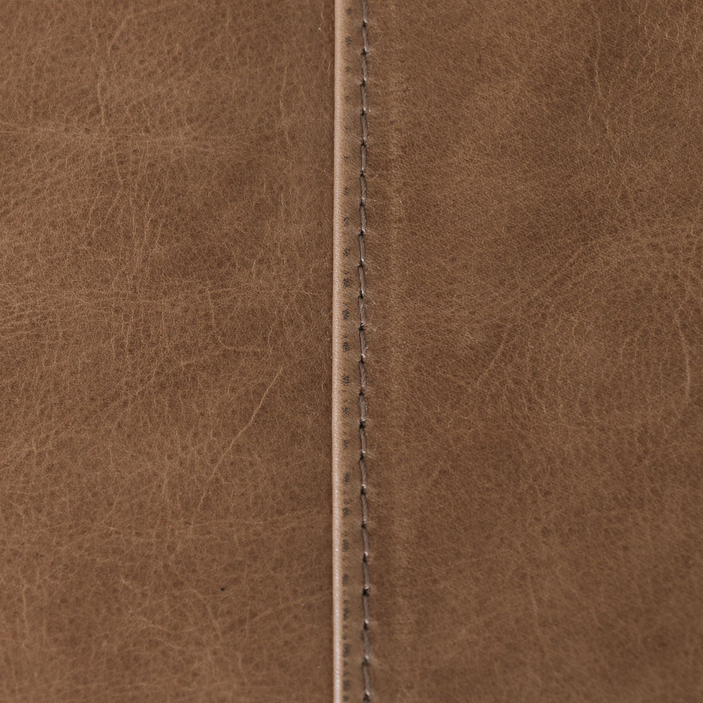 Tailored Bench, Leather Warm Taupe Dakota