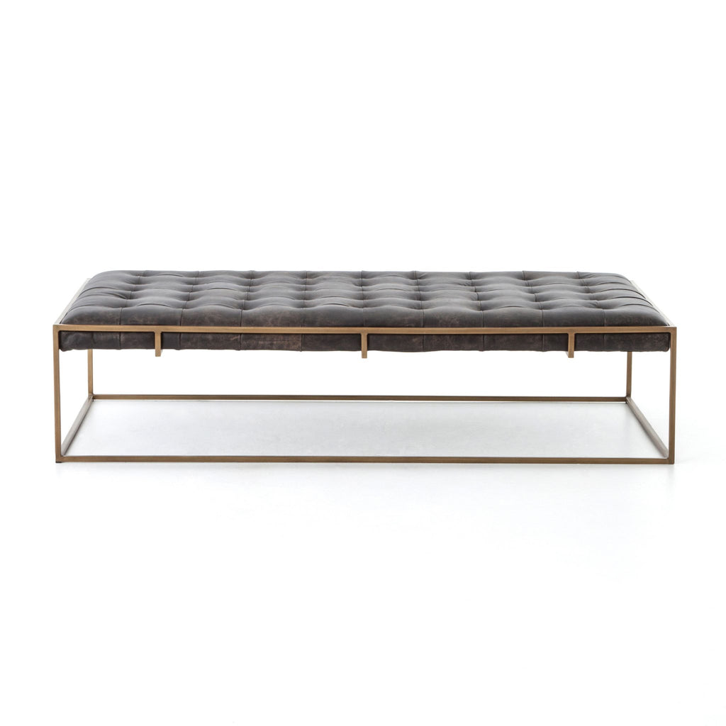 Tufted Leather Coffee Table - Large