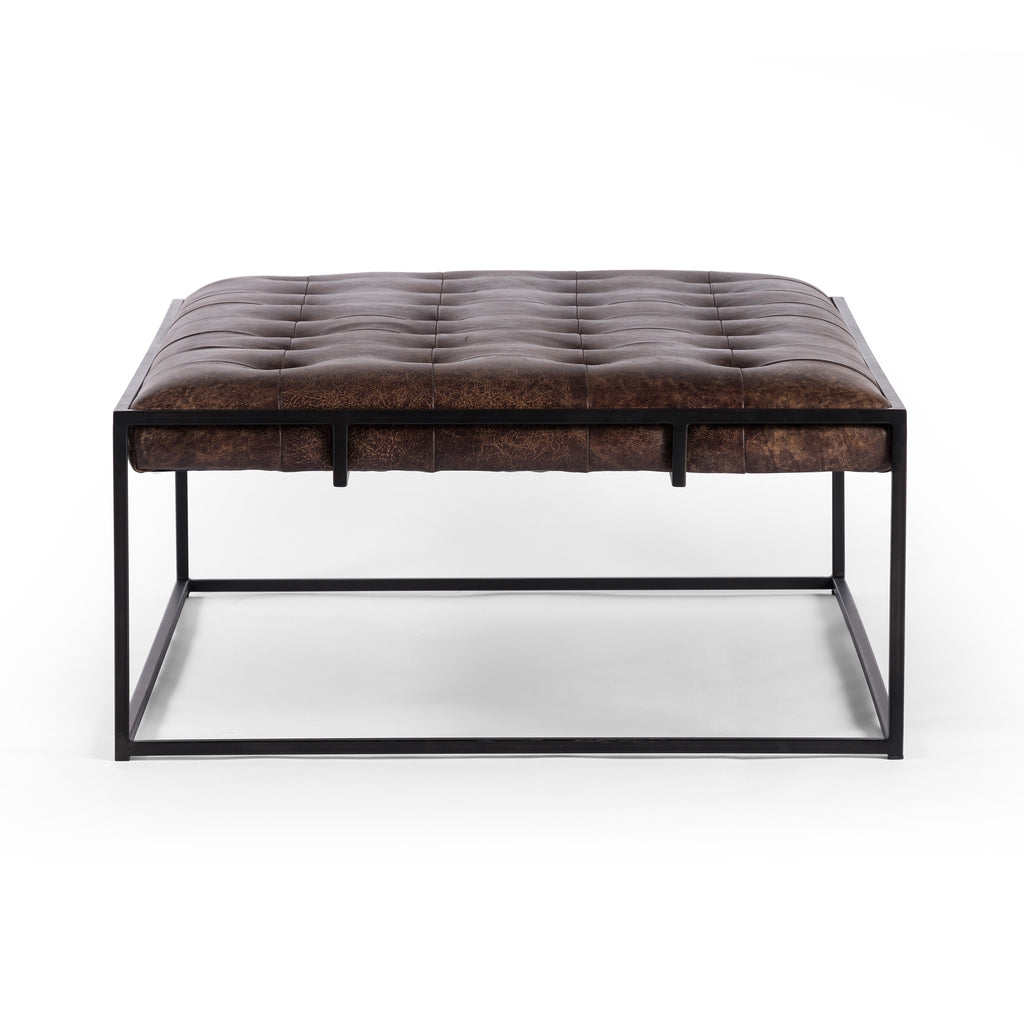 Tufted Leather Coffee Table - Small