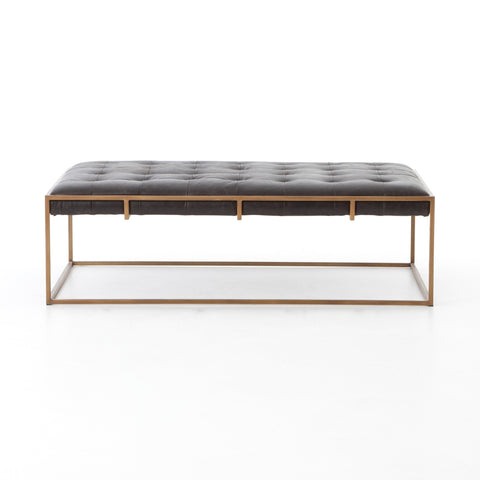Tufted Leather Coffee Table - Small