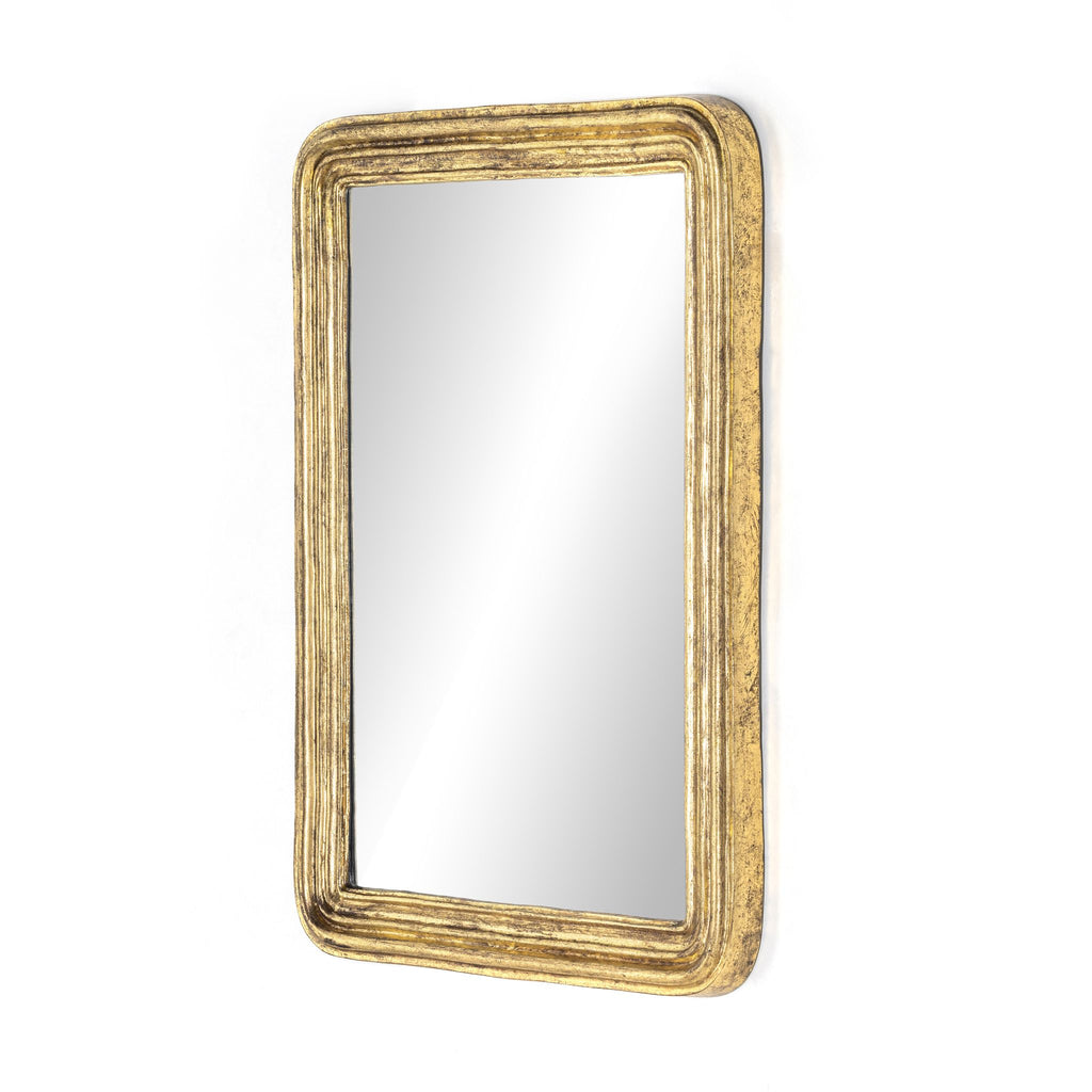 Antiqued Gold Leaf Mirror