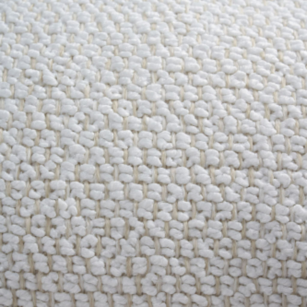 Outdoor Cushion, White Boucle Light